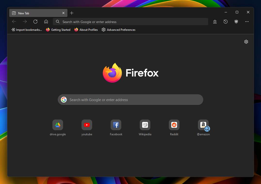 Dark, Floating Tabs